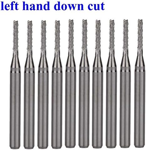 Ferramentas de corte XMeifeits 10pcs 3.175x1.5x8.5mm Mão esquerda para baixo dentes de milho cortado Bit Bit Mill Cutter Mill