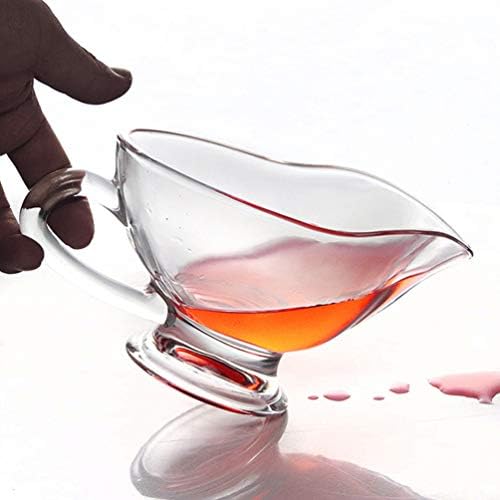 Cabilock antiquado com vidro de vidro molho de xícara de tigelas com alça com alça de molho de vidro transparente Coolas de