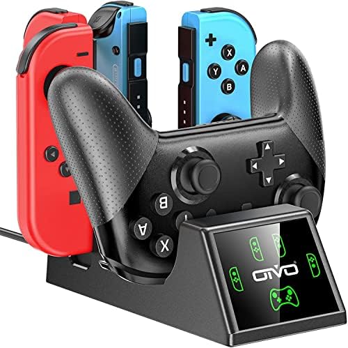 Switch Controller Charger Dock Station para Nintendo Switch & OLED Model Joy-Con & Pro Controller, OIVO Atualizada Switch Remote