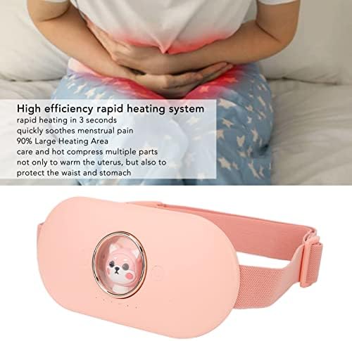 Cinturão de aquecimento menstrual da PLPLAAOO, almofada de aquecimento para mulheres e meninas, 3 níveis de calor
