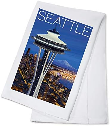 Lantern Press Seattle, Washington, Vista Aérea de Aneguidade Espacial