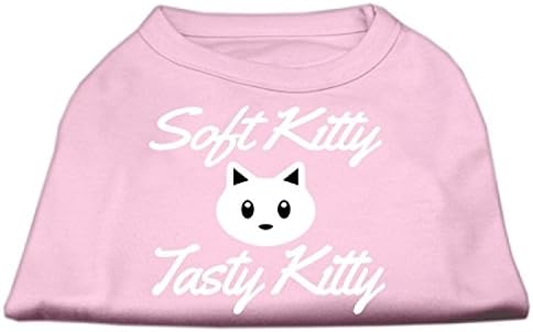 Mirage Pet Products 10 polegadas Softy Kitty, saborosa camisa de cachorro estampada de gatinho, pequeno, rosa claro