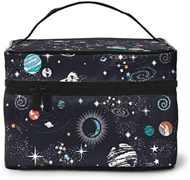 KASDFMS SPACE GALAXY Constelação Bolsa de maquiagem Bolsa de cosméticos para mulheres Bolsas de higiene pessoal portáteis de viagem