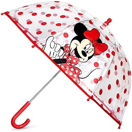 Acessórios ABG, Minnie Mouse, Frozen, Encanto e Paw Patrol Kids Clear Umbrella for Girls Rain Wear Idades 3-10