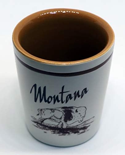Montana Brown Buffalo Ceramic Shot Glass