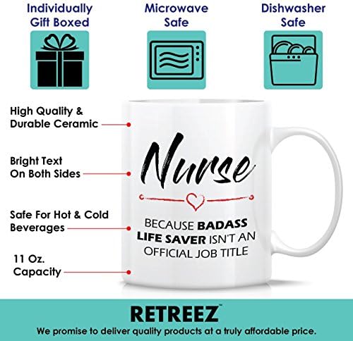 Retreez Funny Mug - A enfermeira porque o economizador da vida durão não é um trabalho oficial de canecas de café