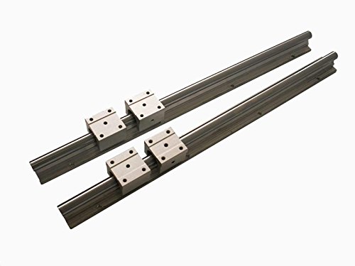 Joomen CNC SBR25-650mm Guia linear de slide 2 Rail + 4 SBR25UU Bloco