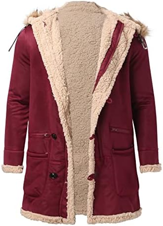 Jaquetas de inverno masculino, casaco de neve com pesos pesados ​​com casaco de algodão regular de algodão masculino jaquetas de lã e casacos