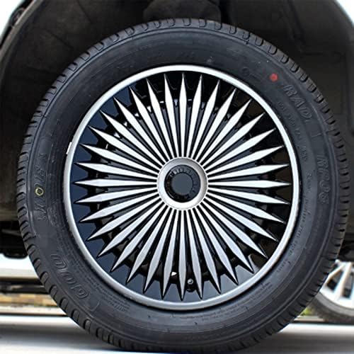 LuveHandicraft Capcaps Tampas de roda Premium Snap para serviço pesado premium na tampa do cubo de pneu automático Tampa da borda para acessórios para automóveis Tampa externa de substituição, preto, 16 polegadas