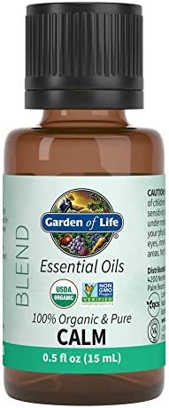 Óleos essenciais do Garden of Life, óleo essencial de lavanda orgânico e puro, mais camomila e abeto de bálsamo