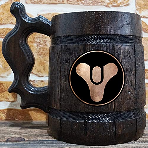 Caneca de cerveja tricorn, 23 onças, presente de jogador, bengata personalizada de cerveja, mercadoria de videogame, presente personalizado para homens, presente para ele, geek tankard