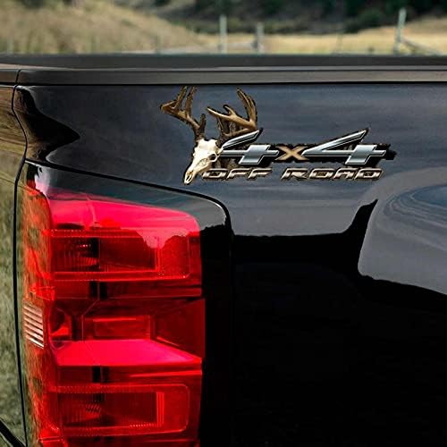 4x4 Camuflage Whitetail Deer Hunting Truck Decal
