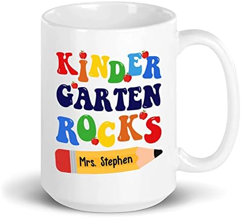 O jardim de infância acertou em caneca, caneca de café personalizada para o jardim de infância, caneca personalizada com presente para o professor de jardim de infância, presentes de apreciação de professores do jardim de infância, copo de ensino 11 onças