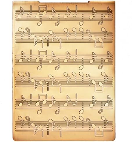 DdouJoy Music Notation Music Score Plástico Plástico Pastas para fazer cartas Fazendo scrapbooking e outros artesanato em papel 2212163
