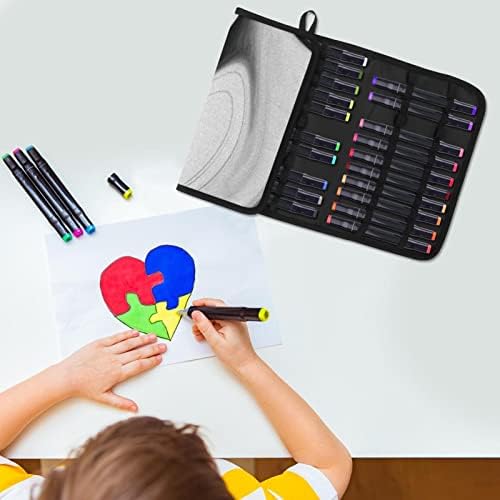 Organizador de caneta de lápis colorido para mesa, Arte abstrata Patterm Suporte a lápis de grande capacidade para lápis