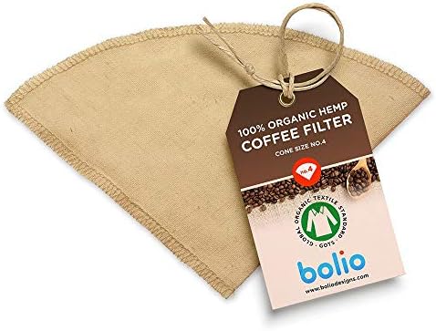 Filtro de café reutilizável em cânhamo orgânico de Bolio