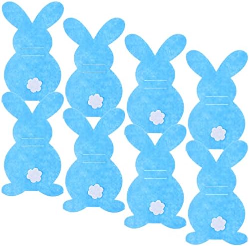 Galpada 8pcs talheres de páscoa Bolsa de coelho portadores de utensílios de bunny Bolsa de talheres de talheres de tabela de tabela de tabela de talheres de tabela Mangas Decorações de jantar de Páscoa