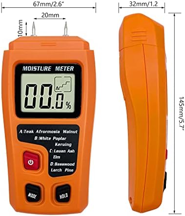 Digital Woodleture medidor de madeira Testador de umidade Hygrometer Detector de madeira LCD LCD LCD Display