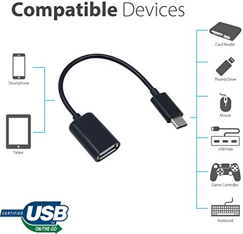 Adaptador OTG USB-C 3.0 Compatível com o seu LG 15Z90Q-P.ADS9U1 para funções de uso rápido, verificado e multi, como teclado, unidades