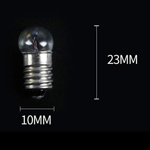 Pacote meetus de 50 e10 3,8V 0,3A DC Warm White Miniature Base Base Bulbo Bulbos de lâmpadas