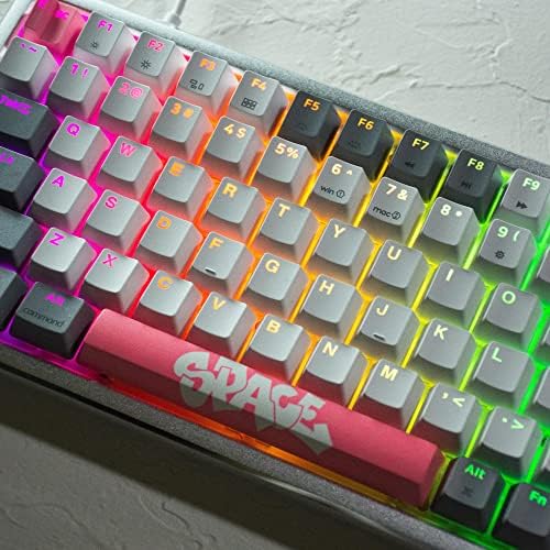 Yunzii AK84 84-Key-Swappable Gaming Mechanical Keyboard com Tecla PBT de tiro duplo, RGB, quadro de alumínio para Windows MAC