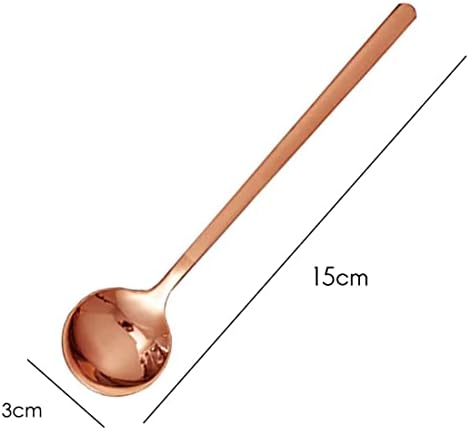 Slavik 8pcs banhado aço inoxidável Espresso Spoons, mini colheres de chá para a sopa de sorvete de bolo de sobremesa de açúcar