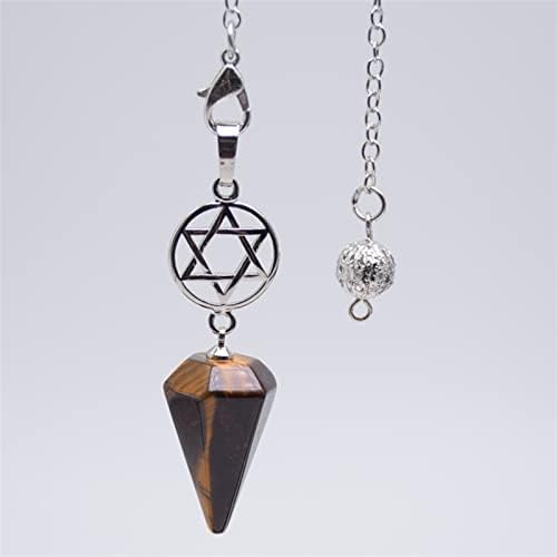 Pêndulos de cristal para doars de adivinhação de amuleto cone de meditação de aditação de amuleto pendulum pingentes de quartzo