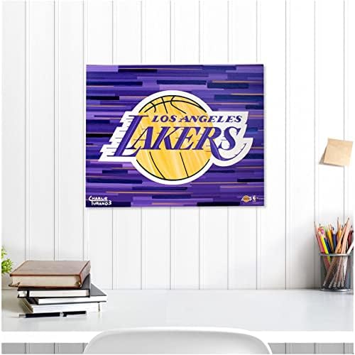 Los Angeles Lakers 16 x 20 Galeria de logotipo embelezada Giclee - Arte e impressões originais da NBA