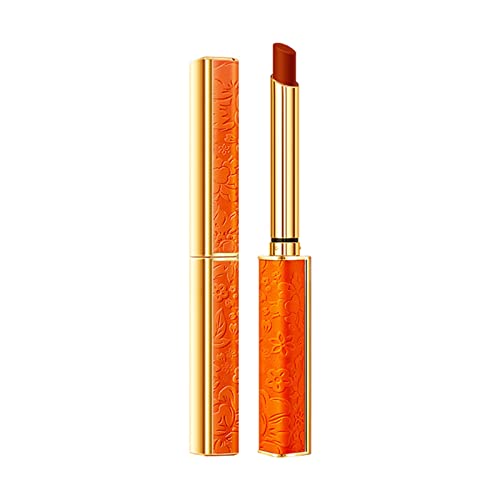 Lip Gloss Gift Lipstick de laranja da moda Delicada e sedosa textura rica e de cores integral e não pegajoso, não é fácil de grudar no brilho dos lábios do levantamento de vidro