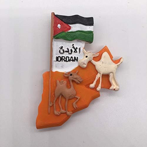 O Reino Hashemita do Reino da Jordânia Magnet 3D resina artesanal artesanal Turismo Travel City Coleção Coleta Carta