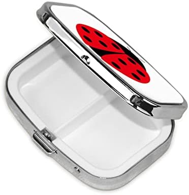 Ladybug Pill Box 2 Compartamento Medicina Case de comprimidos Organizador portátil de comprimidos para o organizador de vitamina de remédios para viagens para viagens de bolso