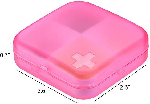 Organizador da pílula ZDQZC - caixa de comprimidos portátil recipiente de comprimidos para bolsa ou bolso, excelente caixa