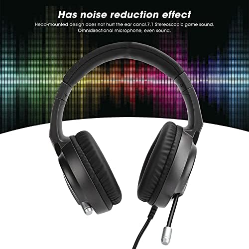 Fones de ouvido portáteis de fones de ouvido com fio de games com fio com RGB Light RGB Light Effect fone de ouvido do computador