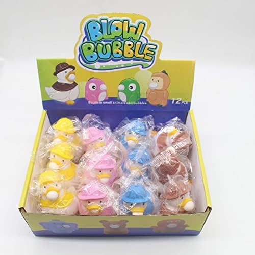 12 PCS Ducks espremeram a bola bolha, alivie os brinquedos de tensão para crianças e adultos, aperte os brinquedos
