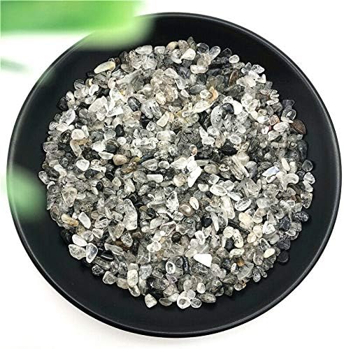 Seewoode ag216 50g de cabelo preto natural rutilado pedras de rocha de cristal cura reiki cádicas e minerais presentes