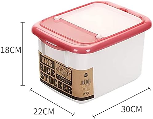 Contêineres de armazenamento de cereais kekeyang cozinha de cozinha selada barril de barril doméstico plástico de 5 kg de arroz de arroz de arroz de arroz caixa de arroz de arroz caixa de armazenamento 5 kg de armazenamento de armazenamento