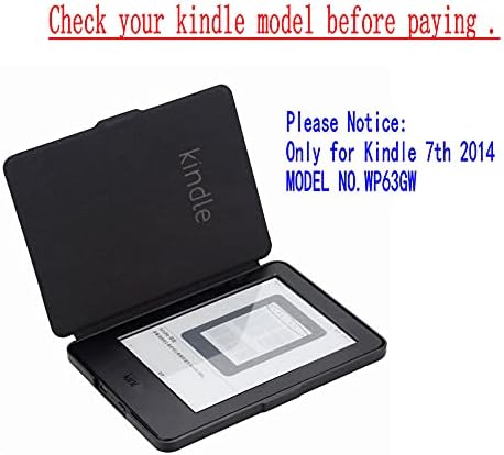 Capa do Kindle Zengcang - Case para Kindle Touch 2014 Ereader Slim Protective Cover Case Smart para modelo WP63GW Anti -Water