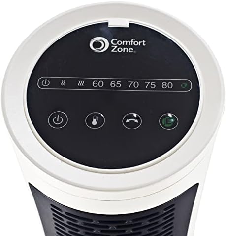 Zona de conforto CZ457EWT 750/1.500 watts aquecedor de torre digital oscilante com termostato digital, sensor de superaquecimento