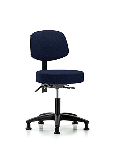 Labtech Seating LT41604 Faixa de tecido de altura da mesa de altura com base de nylon traseiro, planídeos, azul