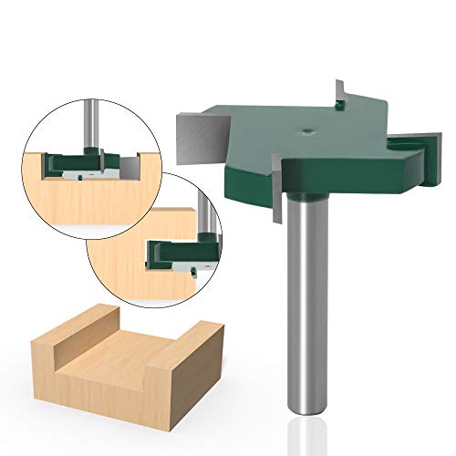 WSOOOX CNC Spoiler Surfacing Router Bit, Bit de planing de planing de falha de haste de 1/4