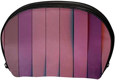 Bolsas de cosméticos para mulheres, bolsas de bolsas Makeup Organizer Storage Makeup Bag Girls, Art abstrato rosa listras