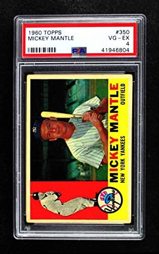 1960 Topps # 350 Mickey Mantle New York Yankees PSA PSA 4.00 Yankees