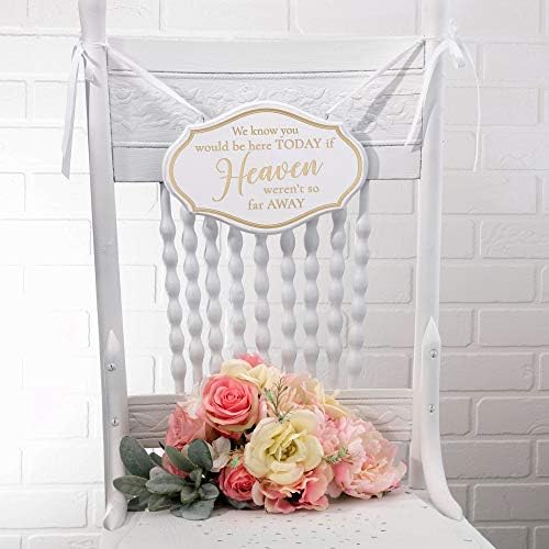 LILLIAN ROSE ROSE BRANCO METALIC MEMORIAL MEMORIAL Cadeira de cadeira de casamento, 10 x7.5