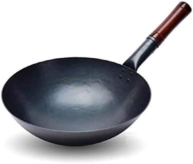 Shypt tradicional martelado a aço carbono wok, livre de toxinas, wok saudável, lava -louças de lava -louças de utensílios de metal