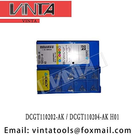 FINCOS DCGT110202-AK H01/ DCGT110204-AK H01 CNC CARBIDE Turnuss Turns