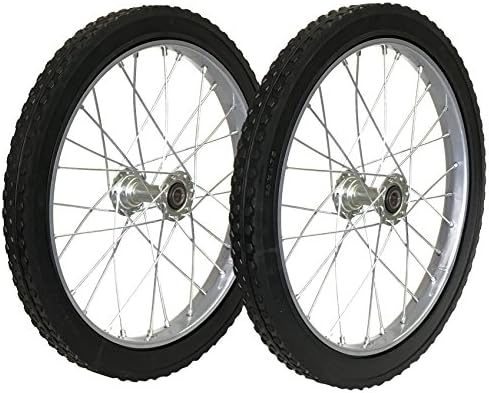 Morgan Cycle Wheilt Solid Rubber Wheol e Kit de Axel, 20 , Chrome