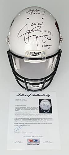 Johnny Manziel e John David Crow assinaram o capacete Texas A&M em tamanho real PSA R83434 - Capacetes da faculdade autografados