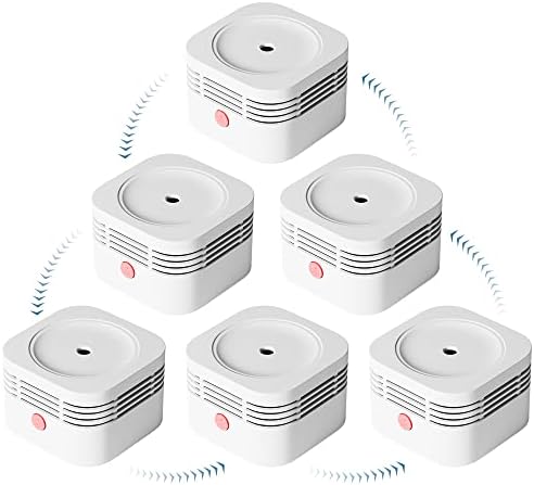 Bateria de detector de fumaça operada, Aegislink Fire Alarme Detector de fumaça interconectado sem fio, com mais de 820 pés de transmissão,