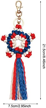 Ornamento de flor quente, corda de algodão com borla de algodão feita à mão para comemorar o dia da independência do The