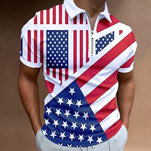 BMISEGM Summer Men Shirts Men Flag American Camisa patriótica para homens 4 de julho Músculos recusar camisas de tamanho alto para
